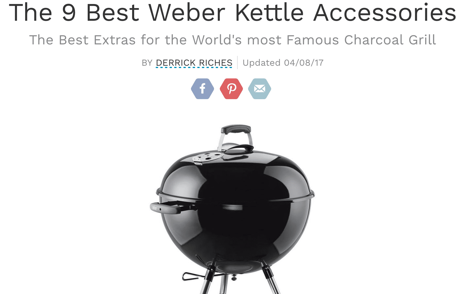 KettlePizza and Smokenator Make List of Top Nine Weber Kettle Accessories!