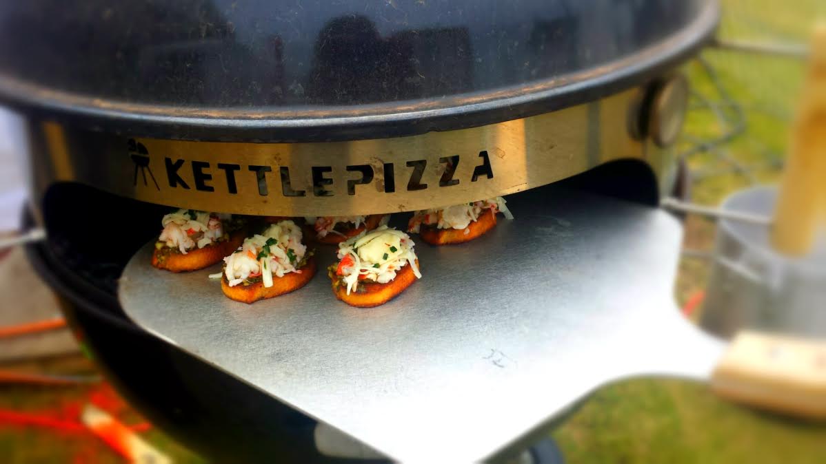 Mini-Bruschetta Pizzas on a KettlePizza? You Got It!